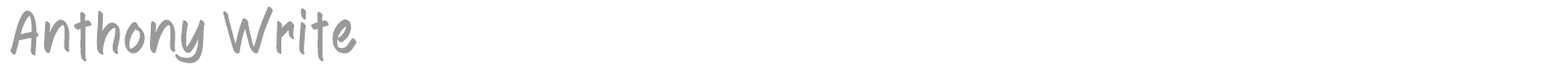 Anthony Write font preview